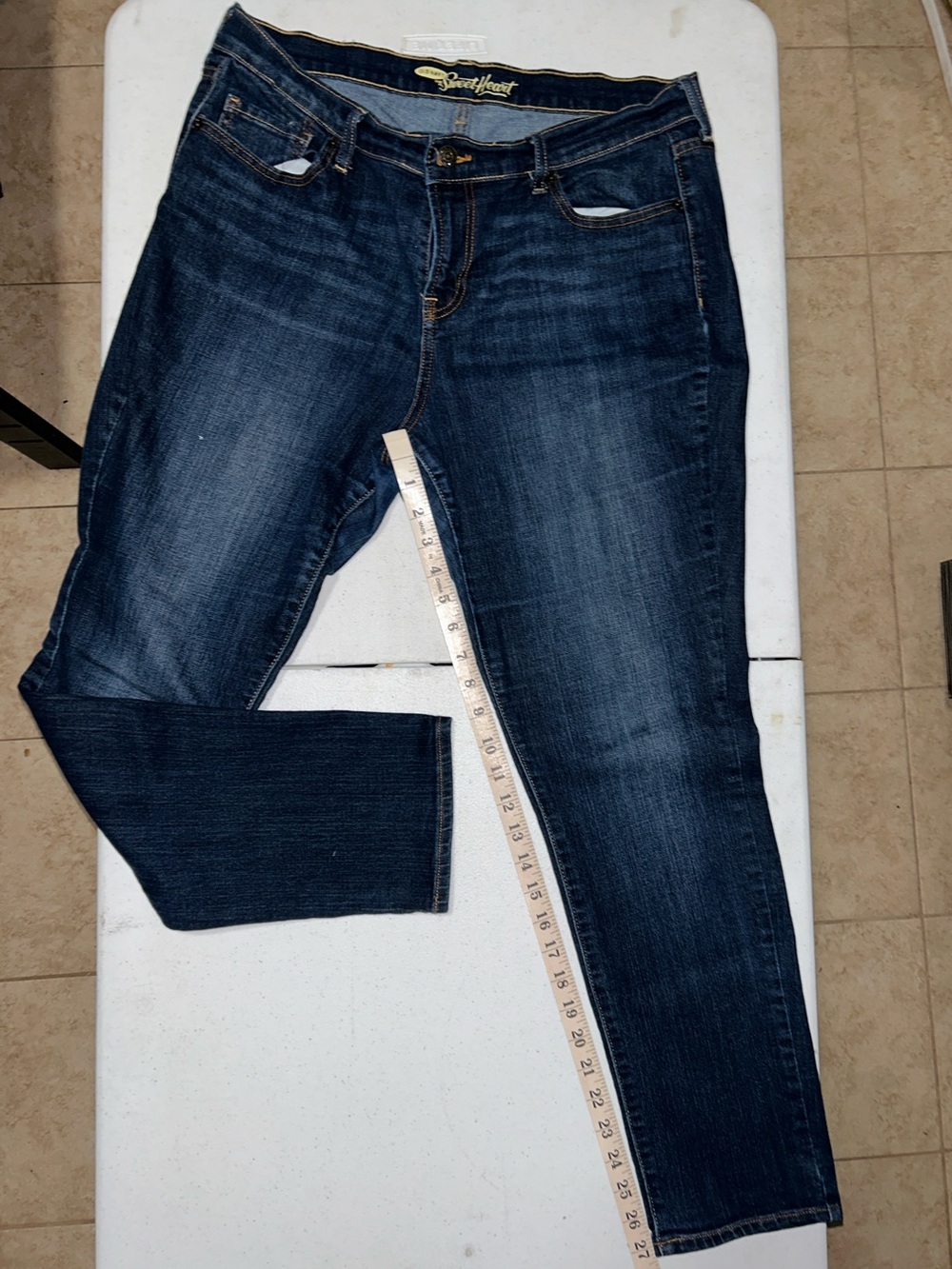 Old Navy Women's Dark Blue Straight Leg Jeans